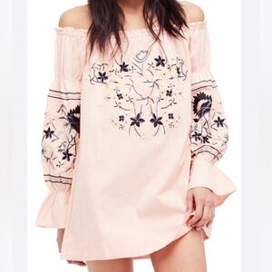 Free People Fleur Du Jour embroidered shift dress
